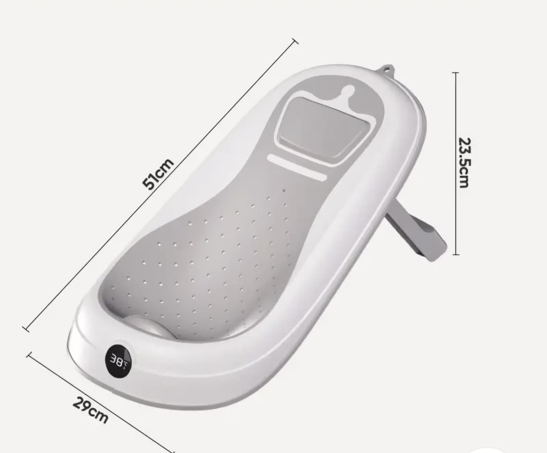 Foldable Baby Bath Tub with Temperature Display | Safe & Comfortable Baby Bathing - Fortune Store