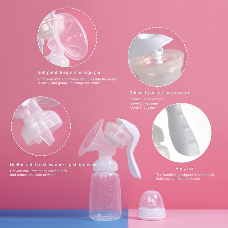 Comfortable Manual Breast Pump | 150ml Capacity | BPA-Free & Portable | Free Delivery - Fortune Store