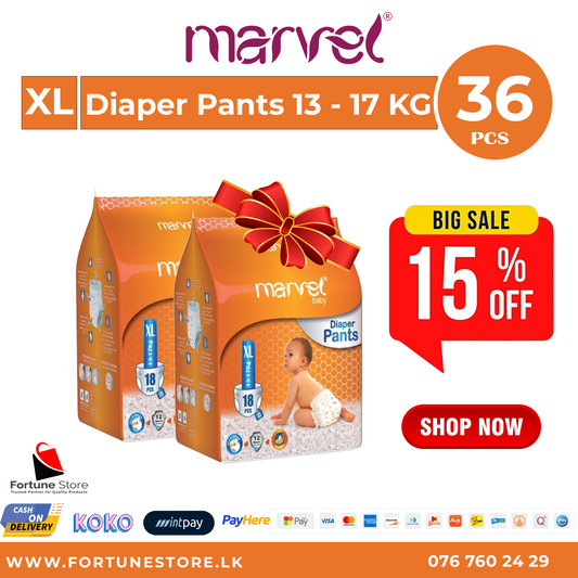 Marvel Baby Diaper Pants XL - 36pcs | Comfort and Convenience for Your Little One - Fortune Store