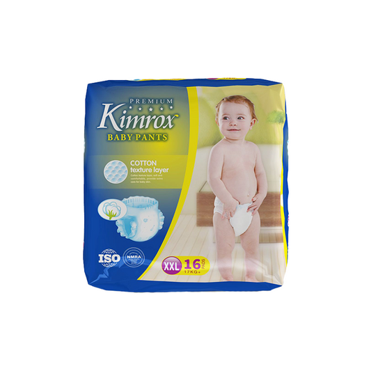 Kimrox Baby Pants XXL 16 | 48 | 64 Pcs Over 17kg+ | Free Delivery | Superior leak protection and ultimate freedom for your growing toddler. - Fortune Store