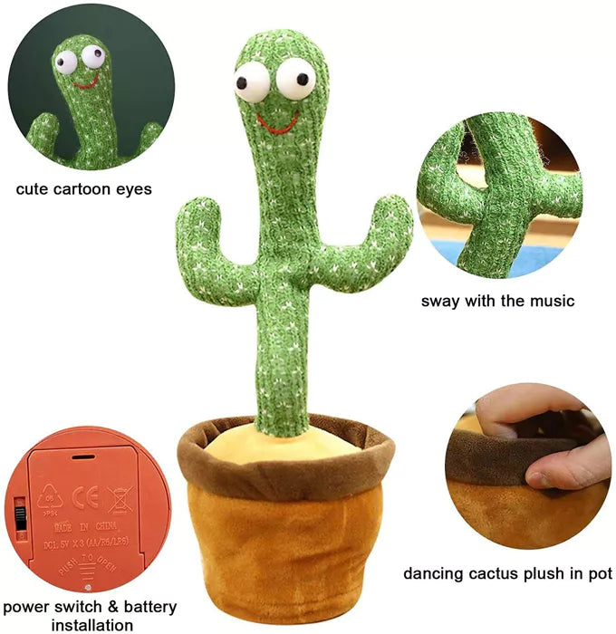 Dancing Cactus Toy Plush Funny Electronic Shaking Cactus Singing Dancing Cactus Cute Plush Toy