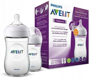 PHILIPS AVENT Natural Bottle 260ml Twin Pack 1m+– Comfort and Convenience for Your Baby