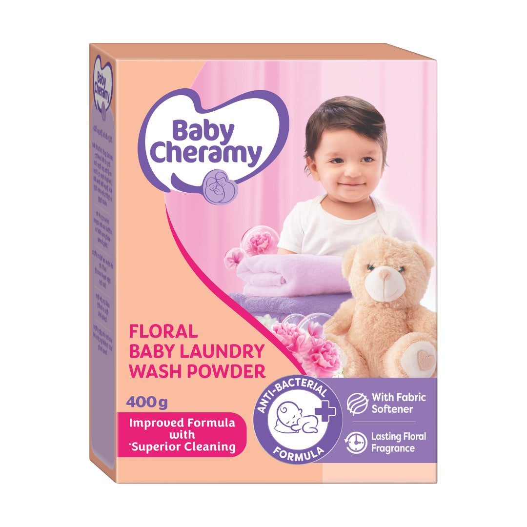 Baby Cheramy Floral Laundry Wash Powder 400g /1kg | Floral freshness and superior mildness for your baby’s cleanest clothes. - Fortune Store