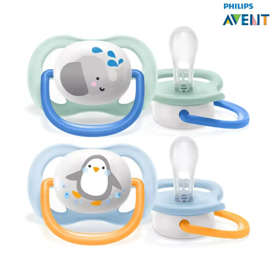 Philips Avent Ultra Air Soother 0-6 Months | Gentle Comfort for Sensitive Skin with Cute Design