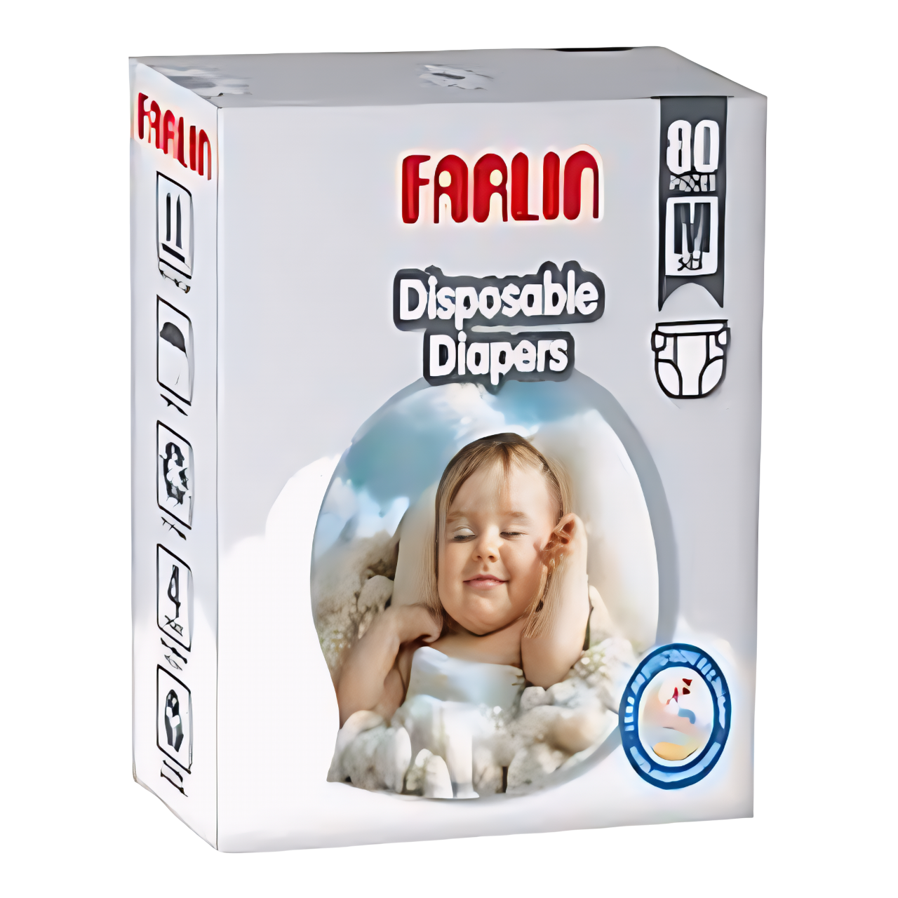 Farlin Baby Diapers Medium 80pcs | 88pcs (5-10kg) |Ultimate Comfort & Leak Protection | Free Delivery