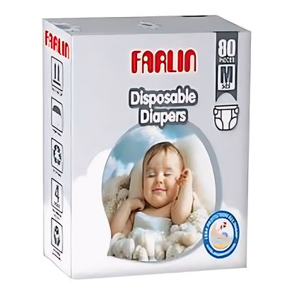 Farlin Baby Diapers Medium 80pcs | 88pcs (5-10kg) |Ultimate Comfort & Leak Protection | Free Delivery