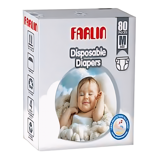 Farlin Baby Diapers Medium 80pcs | 88pcs (5-10kg) |Ultimate Comfort & Leak Protection | Free Delivery - Fortune Store