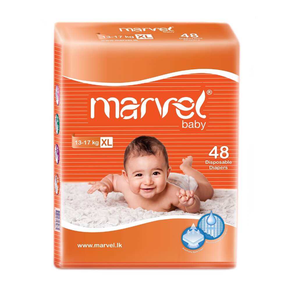 Marvel XL Baby Diapers - 96pcs | Ideal Comfort & Protection for Babies | Free Delivery - Fortune Store