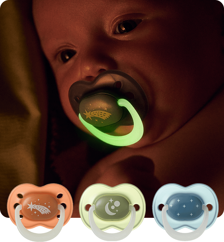 Tommee Tippee Night Glow Soothers (0-6m) | Twin Pack | The Perfect Companion for Your Newborn’s Sleep. - Fortune Store