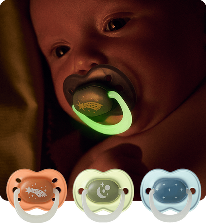 Tommee Tippee Night Glow Soothers (0-6m) | Twin Pack | The Perfect Companion for Your Newborn’s Sleep. - Fortune Store