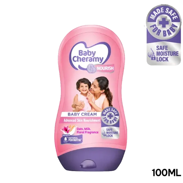 Baby Cheramy Nourish Baby Cream 100ml / 200ml | Deep Moisturization with Vitamin E & Almond Extracts