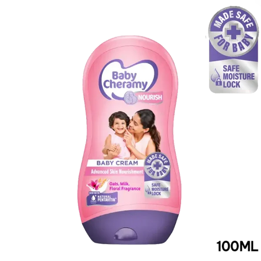 Baby Cheramy Nourish Baby Cream 100ml / 200ml | Deep Moisturization with Vitamin E & Almond Extracts - Fortune Store