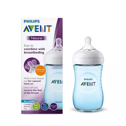 PHILIPS AVENT Natural Bottle 260ml Blue – Comfort and Style for Your Baby