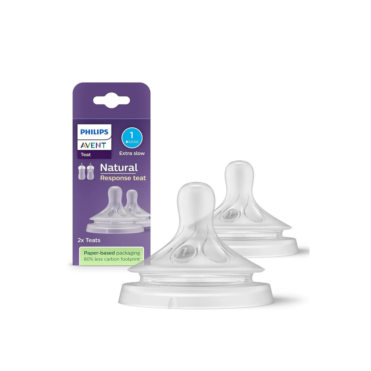 Philips Avent Natural Response Teat Twin Pack 0m+ - 9m+ | BPA-Free | Flow No 1–6 - Fortune Store