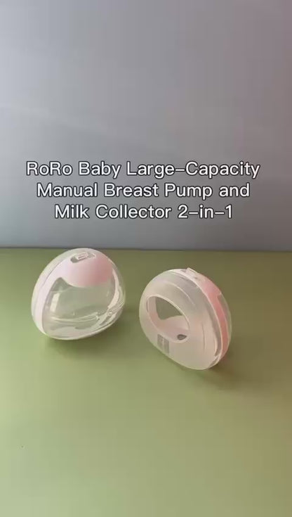 2-in-1 Hands-Free Breast Milk Collector with Manual Breast Pump 1 pcs | Convenient & Efficient Feeding Solution | Free Delivery