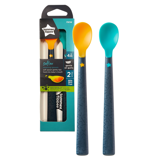 Tommee Tippee Softee Weaning Spoons 5Pcs | 2Pcs 4m+ – Gentle and Safe for Baby’s First Foods! - Fortune Store