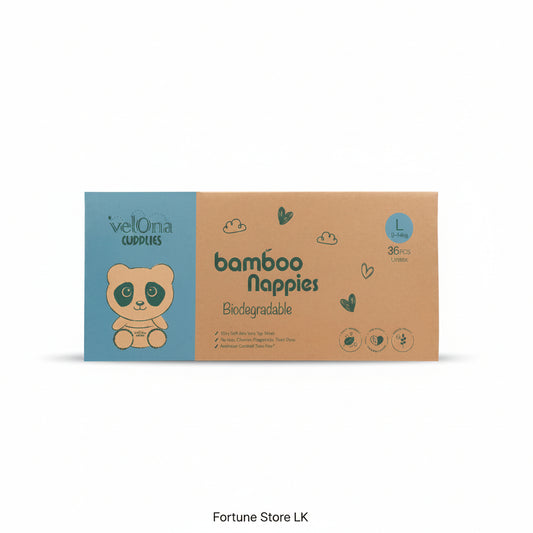 Velona Cuddles Biodegradable Bamboo Diaper Large 36pcs | Soft, Breathable & Eco-Friendly Baby Diapers - Fortune Store