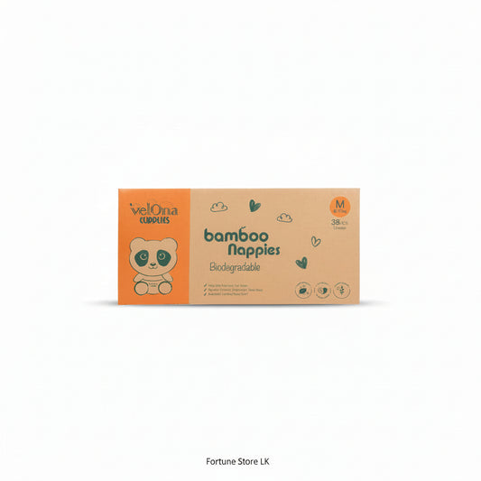 Velona Cuddles Biodegradable Bamboo Diaper Medium 38pcs - Soft & Eco-Friendly Baby Diapers - Fortune Store