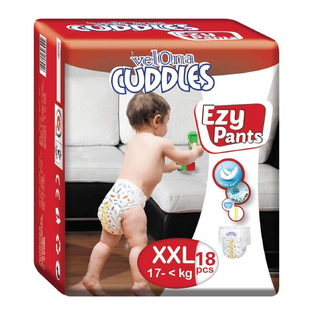 Velona Cuddles Ezy Pant XXL 18 Pcs | Maximum Freedom and Comfort for Your Growing Toddler
