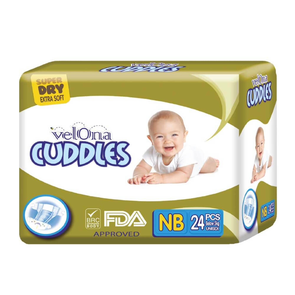 Velona Cuddles Newborn Classic Diaper Below 5Kg | 24 Pcs - Fortune Store
