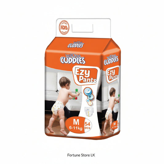 Velona Cuddles Ezy Pants Medium 18Pcs / 54Pcs | 6-10kg | Maximum flexibility for your crawling and active baby - Fortune Store
