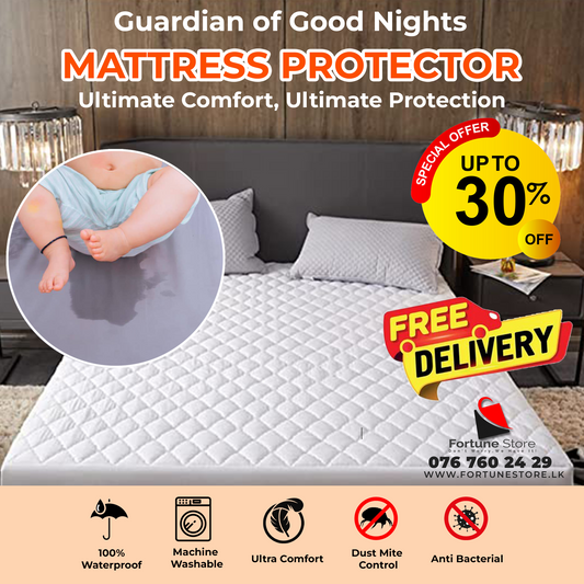 FortuneLux Waterproof Mattress Protector | Premium Bedding for Ultimate Comfort - FREE DELIVERY